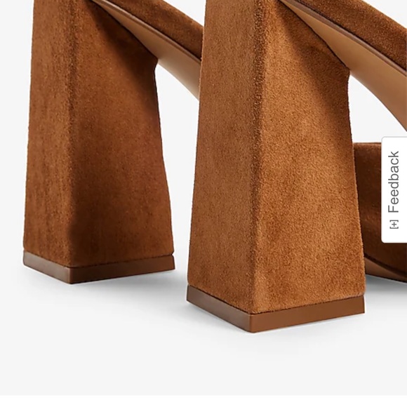 Suede Wide Block Heel Sandals - Picture 2 of 7